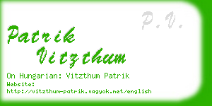 patrik vitzthum business card